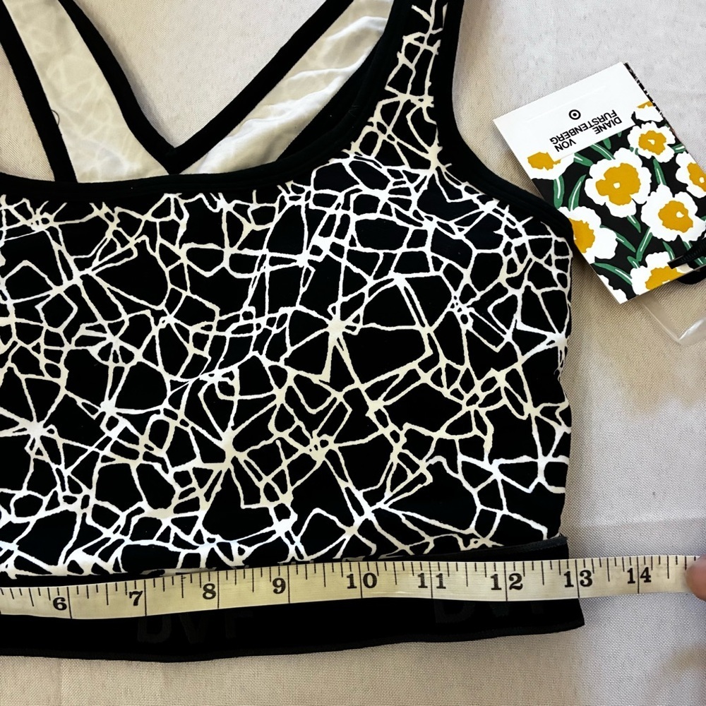 Diane Von Furstenberg x Target Cracked Glass Racerback Sports Bra Size M - Picture 7 of 10
